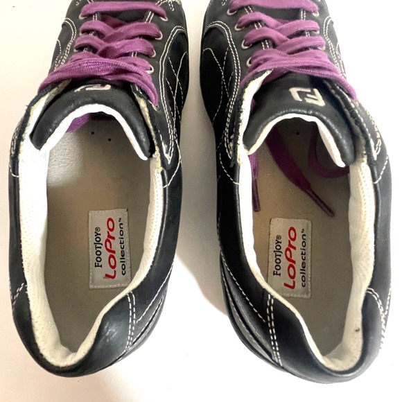 Footjoy Women's 8 LoPro Collection Spikeless Leather Golf Sneaker Shoes Black - Picture 6 of 8